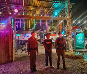 ออกตรวจสถานบริการ สถานประกอบการคล้ายสถานบริการ ตามแผนการออกตรวจจัดระเบียบสังคม และตามมาตรการความปลอดภัย ป้องกันการเกิดอาชญากรรมในรูปแบบต่างๆ