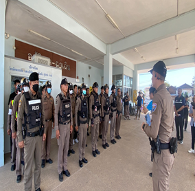 พ.ต.ท.วศิน สุภา รอง ผกก.ป สภ.เมืองสุโขทัย พร้อม ร้อยเวร 20 สายตรวจรถจักรยานยนต์สายตำรวจตำบล ชุดปราบปรามยาเสพติด งานธุรการป้องกันปราบปราม และเจ้าหน้าที่ของโรงพยาบาลสุโขทัย ซักซ้อมแผนเผชิญเหตุ ทะเลาะวิวาทในโรงพยาบาลเพื่อรองรับงานพระแม่ย่า 2568